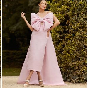 Alexia Maria Sylvia Silk Faille MIDI Dress with Detachable Cape - Size 4